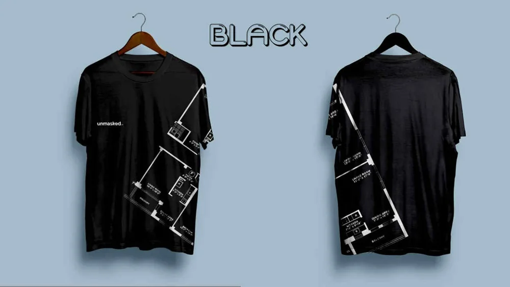 Original front and back design of the Architecture Shirt